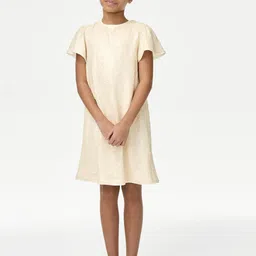 Marks & Spencer Girls Flared Sleeves Sheen A-Line Dress-picture-13