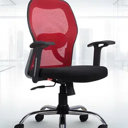 CELLBELL Red Mesh Taurus C100 Lite Mid Back Comfortable Mesh Office Arm-picture-38