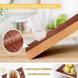 Kuber Industries Brown 3 Pieces Printed Water Resistant Shelf Liner image 3