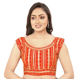 HERE&NOW Embellished Padded Saree Blouse-picture-27