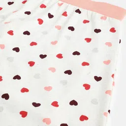 mackly Girls Heart Printed Mini Skirt with Built-in Shorts & Gusset image 2