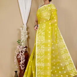 DipDiya Woven Design Pure Cotton Taant Saree image 5