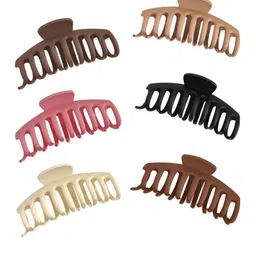MADHAVWATCH Women Set of 5 Rectangle Shape Claw Clip image 5