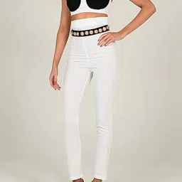 LULU & SKY Stud Details Ombre Printed Sweetheart Neck Crop Top With Trousers Co-Ords image 4