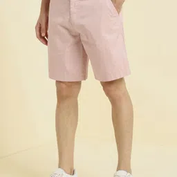 Allen Solly Men Solid Regular Fit Mid-Rise Coton Shorts image 2