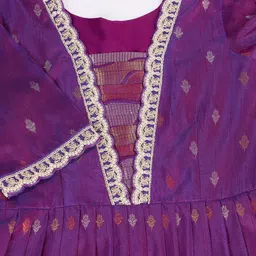 Tasarika Printed V-Neck Short Sleeves Maxi Ethnic Dress image 5