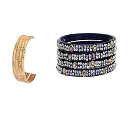1ST TIME Set Of 20 Gold-Toned Alloy Artificial Stones & Beads Antique Bangles-picture-41