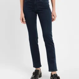 levi's Women's 712 Blue Straight Fit Mid Rise Jeans-picture-27