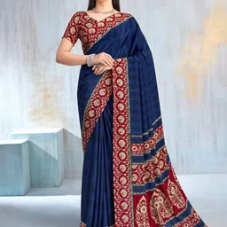 all about you Bagh Pure Crepe Bagru Saree-picture-12