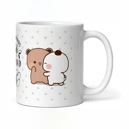 Mr UVD White & Black Graphic Printed Ceramic Glossy Mug- 350 ml image 2