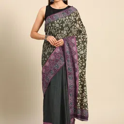 BUTA BUTI Floral Printed Pure Cotton Saree-image-59