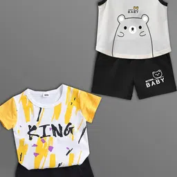 HELPOM Unisex Kids Printed T-shirt with Shorts-picture-18
