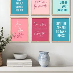 Kotart Brown 6 Piece Wooden Abstract Wall Art-image-12