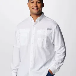 Columbia Men Classic Fit Button-Down Collar Solid Casual Shirt-picture-25