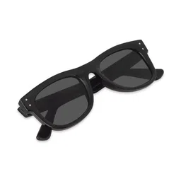 LEGEND EYEWEAR Unisex Black Lens & Black Square Sunglasses with image 4