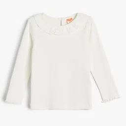 Koton Girls Solid Round Neck Cotton T-Shirt-picture-27