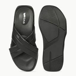 GAS Men Solid Crossover Sandals image 2
