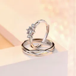 Teeragaj Set Of 2 Stone-Studded Adjustable Finger Ring-image-35