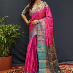 VILLAGIUS Woven Design Zari Kanjeevaram Saree-picture-38