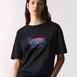 UniBlu Graphic Printed Drop Shoulder Sleeves Cotton Oversized T-shirt-picture-19