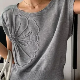 StyleCast Round Neck Sweater Vest-image-87