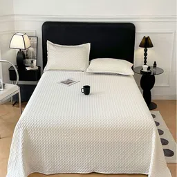 JC HOME White Polycotton 150 TC King Bedsheet Set 2.0 m x 2.3 m-picture-3
