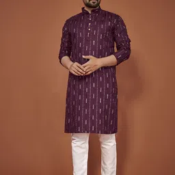 Anaita Men Embroidered Thread Work Kurta image 1