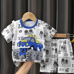 StyleCast x Revolte Boys Printed Short Sleeves Pure Cotton T-shirt With Shorts-picture-20