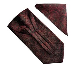 VOICI Paisley Cravat Ascot Necktie & Pocket Square Combo-picture-46