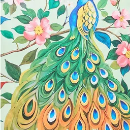 KALINI Women Green Silk Blend Designer Block Print Saree image 2