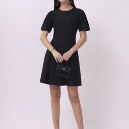 VINISHAA KLOTHING Women Round Neck A-Line Dress image 3