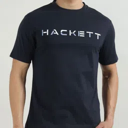 HACKETT LONDON Men Typography Printed Round Neck Pure Cotton T-shirt-picture-57