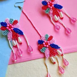 Tipsy closet Women Pink Jewellery Set-picture-35