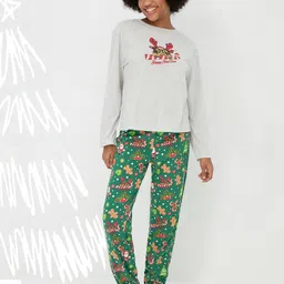 Trendyol Women Printed Night suit-image-91