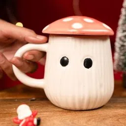 ArteCasa White & Pink Natural Elements Printed Ceramic Glossy Mugs Set of Cups and Mugs image 4