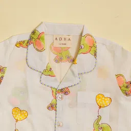 ADYA Unisex Kids Printed Night suit image 3