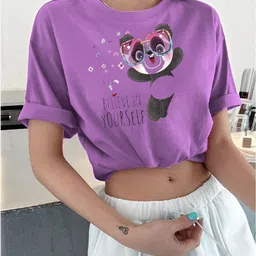 kintu parantu Graphic Printed Round Neck Drop-Shoulder Sleeves Oversized T-shirt image 5