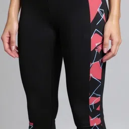 KGN HUB Striped Slim Fit Ankle Length Gym Tights image 3