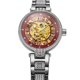 FORSINING Women Dial & Stainless Steel Straps Analogue Watch FSL8175M4S2 image 1