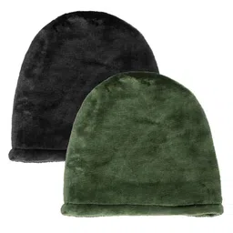 KLOTTHE Pack Of 2 Men Woollen Beanie Caps-picture-22