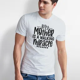 Seekbuylove Men Pure Cotton Typography Printed Bio Finish Regular Fit T-shirt image 2