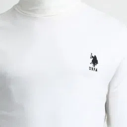 U.S. Polo Assn. Denim Co. Men Brand Logo Printed Turtle Neck Cotton Slim Fit T-shirt image 2