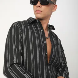 VASTRADO Men Classic Slim Fit Multi Stripes Opaque Striped Casual Shirt-picture-35