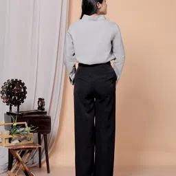 d attires Women Relaxed Fit Fit Solid Cut Away Collar Formal Shirt image 2