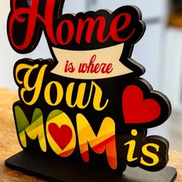 WARMINGO DE Home Is Where Mom Your Is Printed Wooden Showpiece image 2