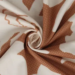 Bromwick Brown Floral 160 TC 2 Single Bedsheet with 2 Pillow Covers image 4