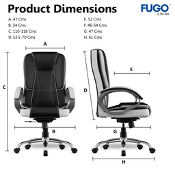 FUGO High Back Adjustable Seat Height Study Folding Chair image 5