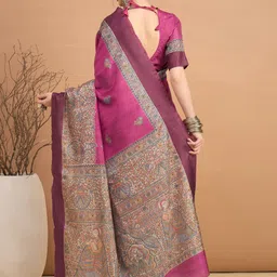 KALINI Ethnic Motifs Printed Tussar Saree image 2