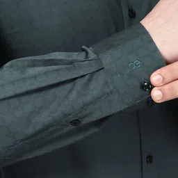 Peter England Men Slim Fit Textured Spread Collar Cotton Formal Shirt image 4