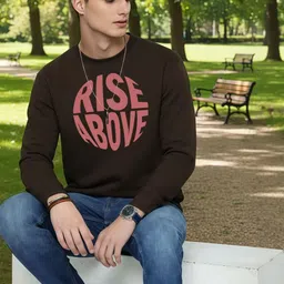 Moda Rapido Mens Printed Round Neck sweatshirt Regular Fit long sleeve-image-62